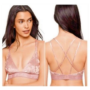VS Pink Velvet Bralette